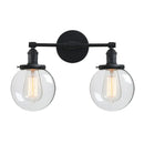 GobekUsa Glass Ball Globe Wall Light for Retro Home Decor - Double Heads E27 Sconce