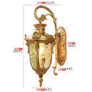 GobekUsa Bronze LED Outdoor Wall Lamp Classical Retro Sconces for Home Aisle