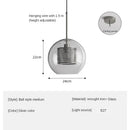GobekUsa Glass Ball LED Pendant Lamp for Modern Nordic Bedroom Kitchen Living Room Lighting
