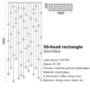 GobekUsa Crystal Ball Chandelier: Stylish Meteor Shower Lighting for Restaurant, Bar, and Home