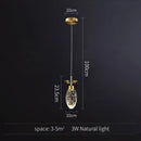 GobekUsa Gold Crystal Pendant Light Chandelier for Living Room Kitchen LED Art Deco