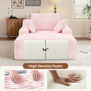 Convertible Velvet Sofa Bed – Reclining Chaise Lounge Sleeper Chair with Iron Frame
