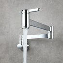 GobekUsa Brushed Gold Brass Wall Mounted Pot Filler Faucet with Rotating Foldable Spout