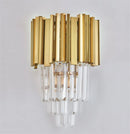 GobekUsa Gold Black Crystal Wall Sconce, Modern K9 Crystal Drops Shade Wall Lamp