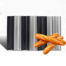 GobekUsa Wave Bread Pan for Baking French Baguettes - 4 Groove Non-Stick Cake Tray