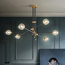 GobekUsa Geometric Glass Ball Chandelier: Post-modern LED Pendant Lights for Stylish Decor