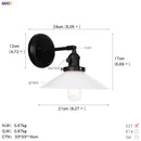 GobekUsa Glass Ball Wall Light Switch Hallway Bathroom Mirror Stair Black Wall Sconce
