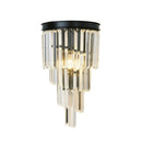 GobekUsa Black Gold Crystal Wall Lights for Bedroom Living Room Home LED Sconce