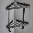 GobekUsa Brass Bathroom Shower Rack: Brushed Gold Corner Shelf for Bath and Shower Storage