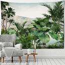 GobekUsa Banana Tree Tapestry Wall Hanging: Psychedelic Hippie Oil Painting, Tropical Plant Background Boho Decor