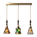 GobekUsa Glass Copper Pendant Light with Wood Knob Switch: Modern Nordic LED Hanging Lamp