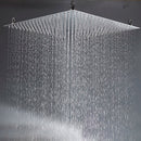 GobekUsa 20 Inch Luxury Chrome Square Shower Head Stainless Steel Ultrathin Rainfall Head