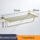 GobekUsa Golden Swan Bath Hardware Set: Towel Rack, Toilet Paper Holder, Tissue Roll Holder