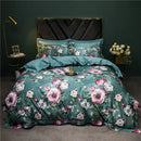 GobekUsa 1400TC Egyptian Cotton Bird Floral Bedding Set - Luxury 4Pcs