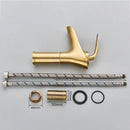 GobekUsa Gold Waterfall Wine Glass Basin Faucet - Single Lever Bathroom Mixer