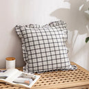 GobekUsa Cotton Coffee Black Yellow Green Cushion Cover 45x45cm Fringed Skirt Home Decor