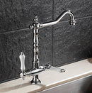 GobekUsa Black Gold Brass Kitchen Sink Faucet with Double Handles