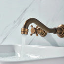 GobekUsa Black Basin Faucet: Wall Mounted Hot/Cold Water Mixer for Bathroom Sink