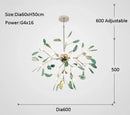 GobekUsa Agate Branch Chandelier - Nordic Glass LED Globe for Bedroom, Kitchen, Dining Room