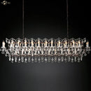 GobekUsa Iron Crystal LED Chandelier: 19th Century Style Kitchen Pendant Light