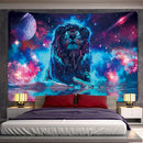 GobekUsa Lion Psychedelic Art Tapestry for Home Decoration Hippie Bohemian Living Room Wall Art