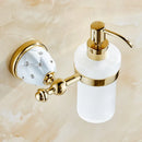 GobekUsa Golden Bath Hardware Set: TP Holder, Towel Rack, Tissue Holder, Cup Holder, Robe Hook