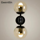 GobekUsa Glass Beans Wall Lamp Sconces LED Light Fixture for Home Deco Bedroom Hallway