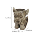 GobekUsa Gargoyle Resin Vase Sculpture: Unique Home & Garden Decor Accessory