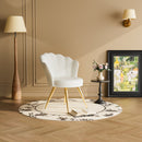 Velvet Swivel Accent Chair with Gold Metal Legs — Modern Dining & Living Room Seat