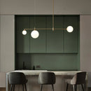 GobekUsa Gold Copper Glass Ball Chandelier Pendant for Dining Room & Kitchen
