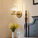 GobekUsa Crystal Glass Wall Sconce for Bedroom & Living Room Lighting