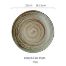 GobekUsa Japanese Style Handmade Stoneware Dinnerware Set - Round Plates and Bowls