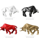 GobekUsa Geometric Bull Sculpture - Modern Home Decor, Office, Living Room Ornament