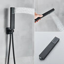 GobekUsa LED Shower Faucet Set Rain Waterfall System with Remote Control & Colorful Ceiling Display
