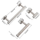 GobekUsa Bathroom Hardware Set: Towel Bar, Robe Hook, Rack, Shelf, Tissue Holder, Hook