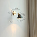 GobekUsa Green Glass LED Wall Lights Pull Chain Switch Indoor Lighting Adjustable Fixtures