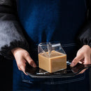 GobekUsa Creative Milk Box Glass Cup - 250ml | Cute Transparent Drinkware for Juice and Coffee
