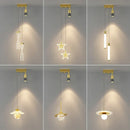 GobekUsa Black Gold Hanging Pendant Lamp: Modern Luxury Bedroom & Living Room Lighting