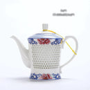GobekUsa Blue White Porcelain Tea Pot 660ml - Traditional Chinese Kung Fu Teaware
