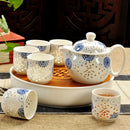 GobekUsa Ceramic Kung Fu Teapot with Dragon Design 350ml - Handmade Porcelain Tea Pot