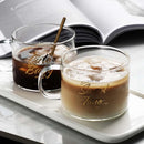 GobekUsa Creative Alphabet Glass Juice Cup with Handle | Personalized Office Tea and Dessert Cup