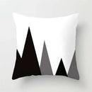 GobekUsa Black White Flocking Pillowcase 45*45cm Fashion Living Room Sofa Cushion