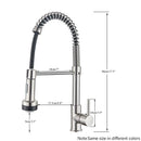 GobekUsa Black LED Kitchen Faucet Pull Down Mixer Tap 360° Rotation Stream Sprayer