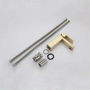 GobekUsa Gold Stainless Steel Basin Faucet Deck Mounted Hot Cold Water Mixer
