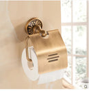 GobekUsa Antique Bathroom Shelf Towel Rack Set with Bath Hardware & Toilet Brush Holder