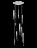 5 Lights - Hanging crystal light fixture for lobby, staircase, loft, stairwell