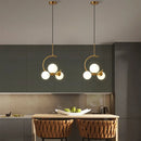 GobekUsa Gold Glass Ball Chandelier for Living Room Kitchen Bedroom - 220V 110V