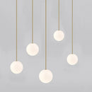 GobekUsa Glass Ball Pendant Light - Simple Modern LED Kitchen Living Room Lighting