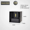 GobekUsa LED Motion Sensor Wall Lamp IP65 Waterproof 9W 12W 20W Indoor Outdoor Sconce