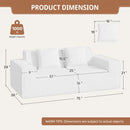 Convertible Sofa Bed — Chenille 2-3 Seater Sofa Set with Removable Pillows